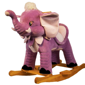 راکر فیل کودک چوبی بنفش -اسباب بازی